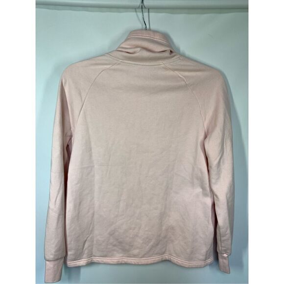 -2. Under Armour Women's Rival Fleece Funnel Neck Pullover Sweater Pink Black Me - Picture 6 of 7